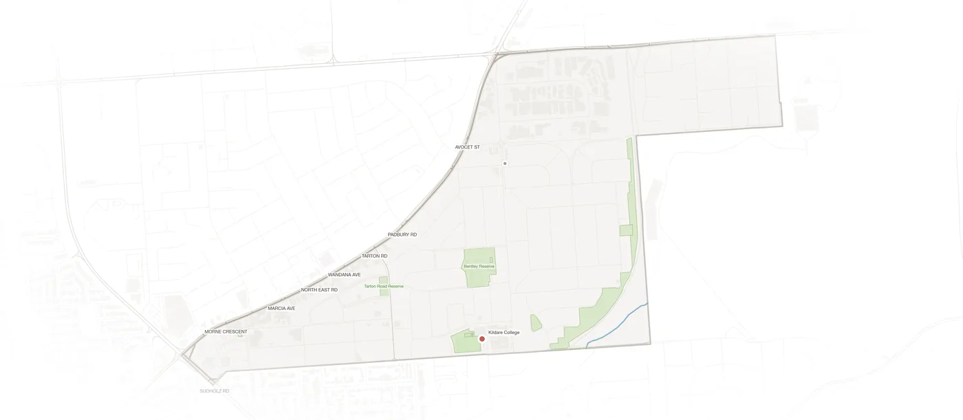 Holden Hill urban fabric map