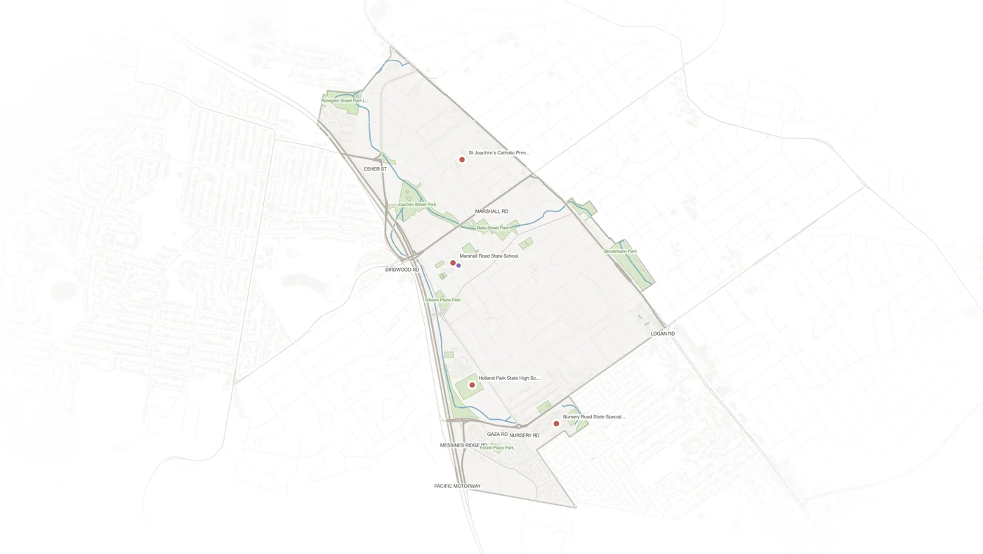 Holland Park West urban fabric map