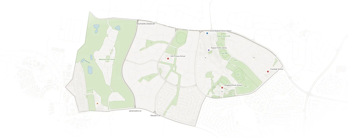 Holt urban fabric map