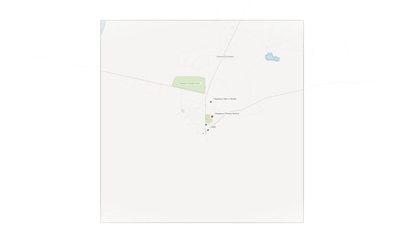 Hopetoun urban fabric map