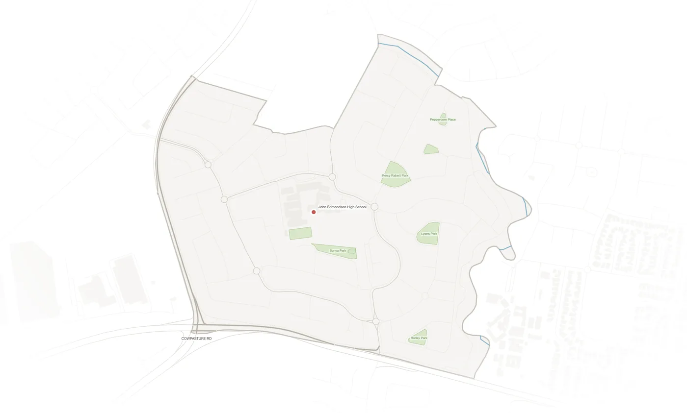 Horningsea Park urban fabric map