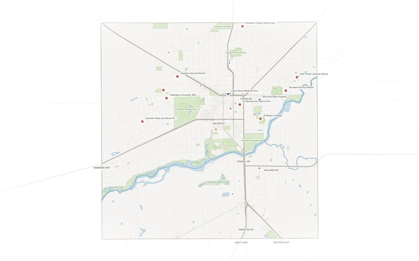 Horsham urban fabric map