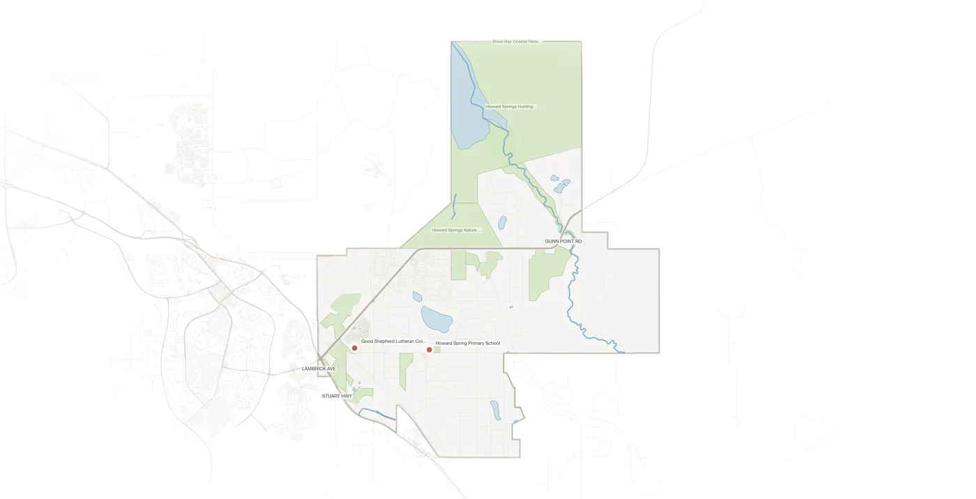 Howard Springs urban fabric map