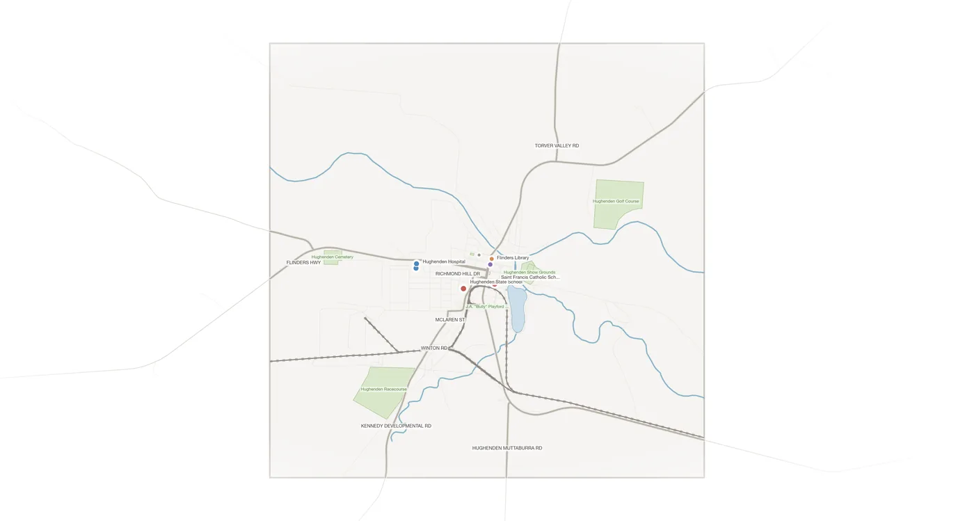 Hughenden urban fabric map