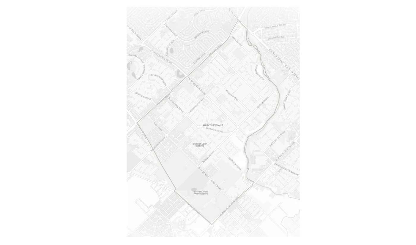 Huntingdale urban fabric map