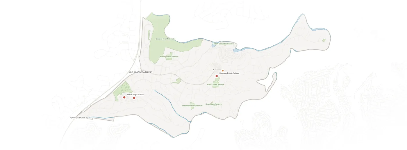 Illawong urban fabric map