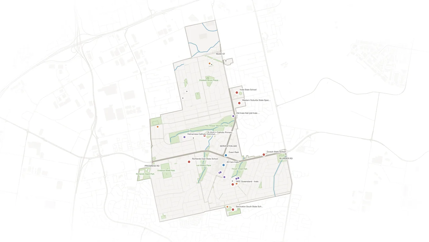 Inala urban fabric map