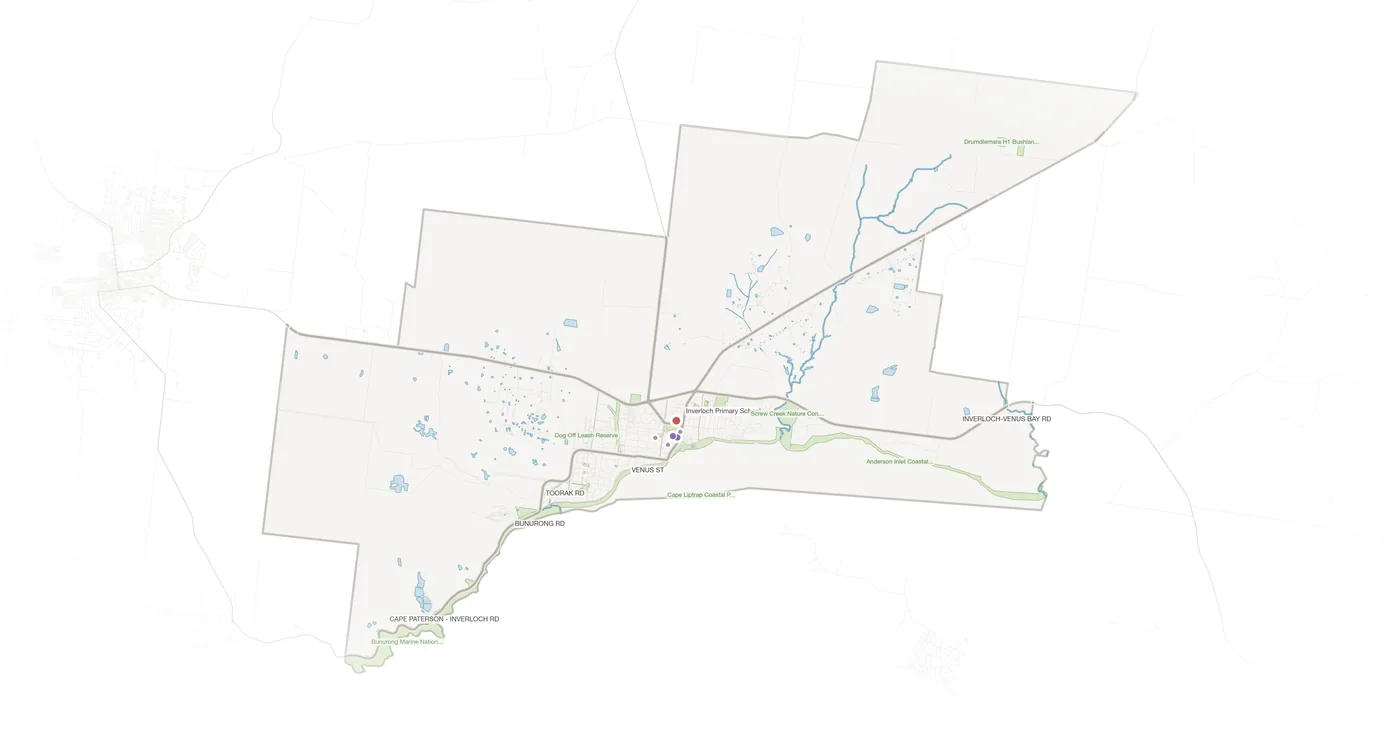 Inverloch urban fabric map