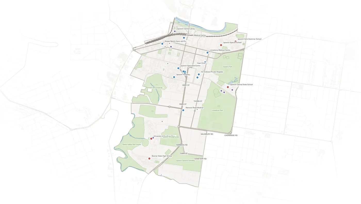 Ipswich urban fabric map
