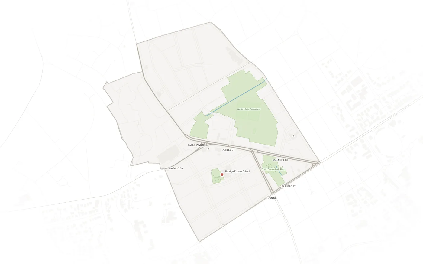 Ironbark urban fabric map