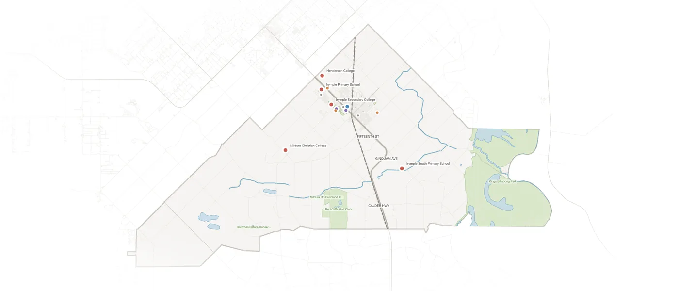 Irymple urban fabric map