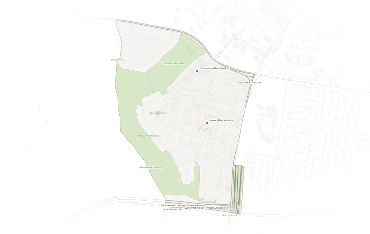 Jacana urban fabric map