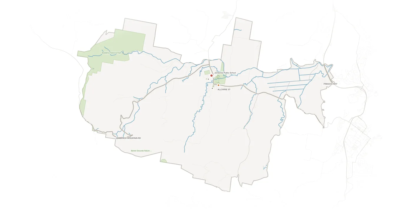 Jamberoo urban fabric map