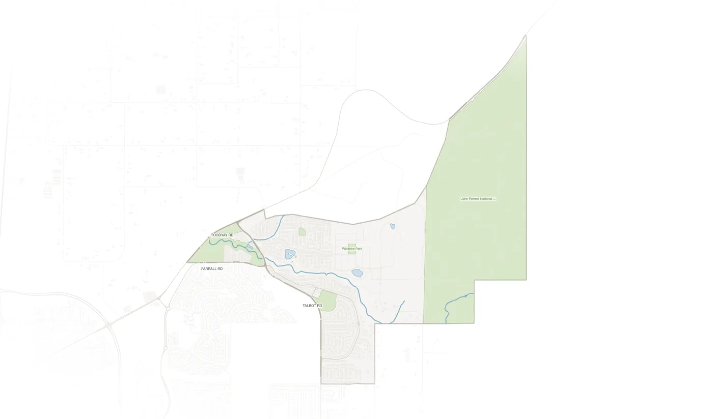 Jane Brook urban fabric map