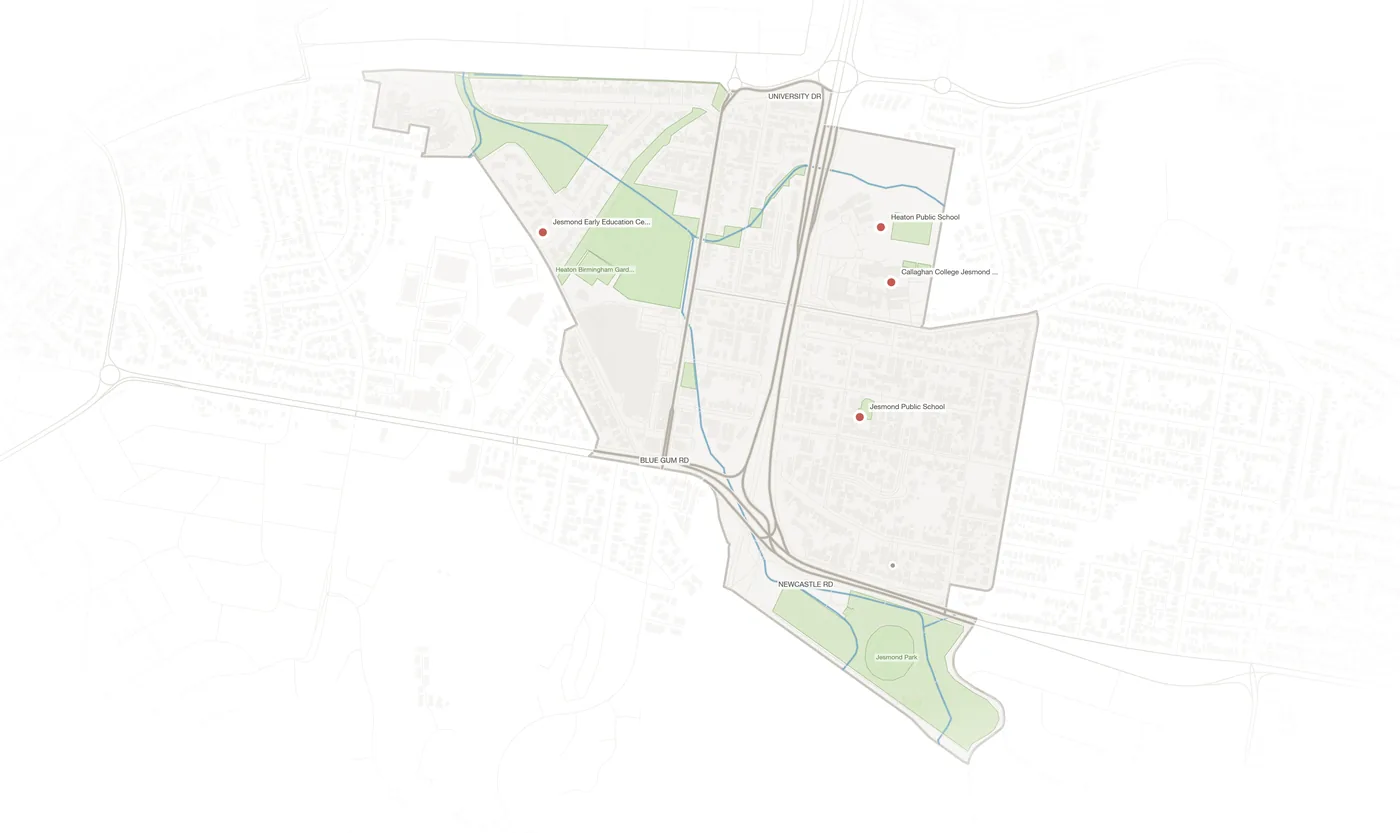 Jesmond urban fabric map