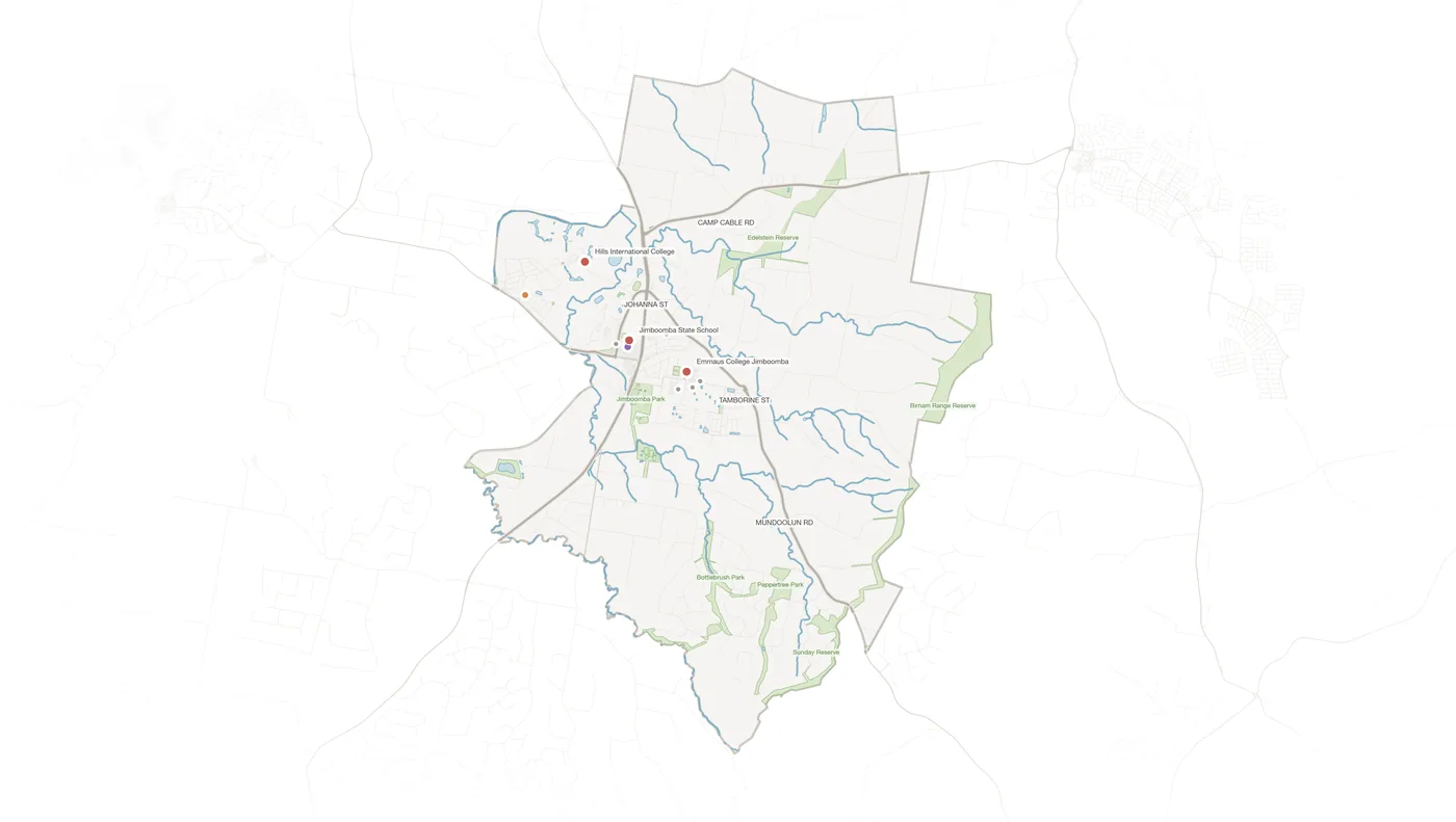 Jimboomba urban fabric map