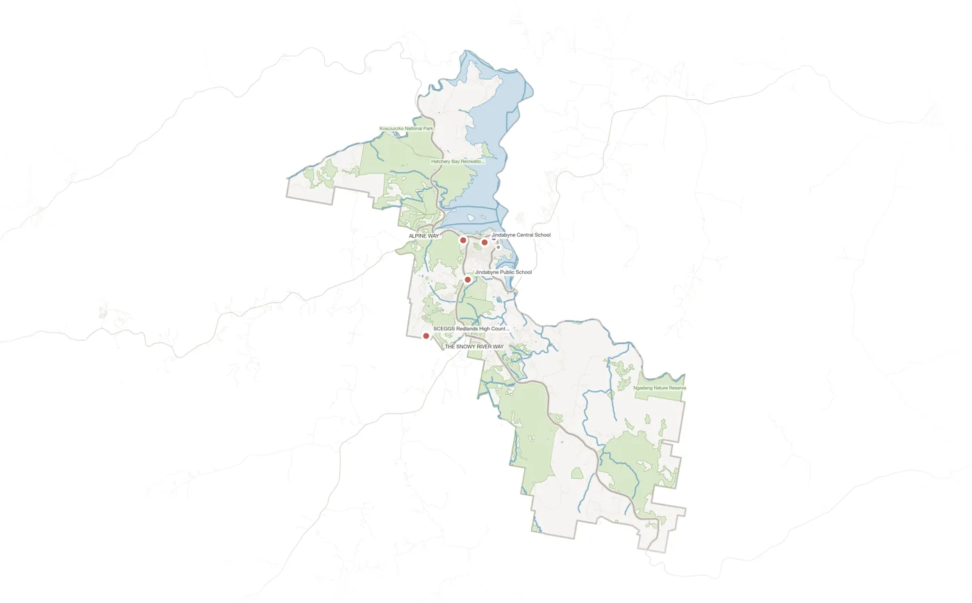 Jindabyne urban fabric map