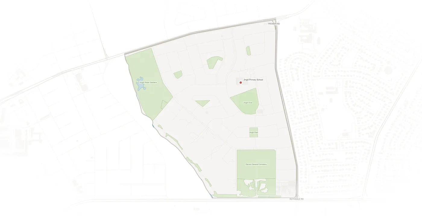 Jingili urban fabric map