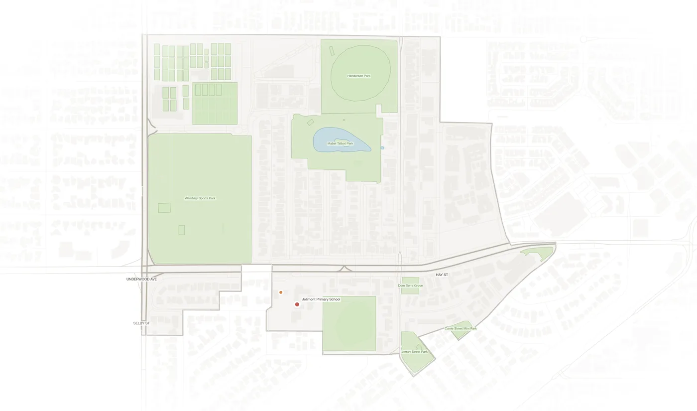 Jolimont urban fabric map