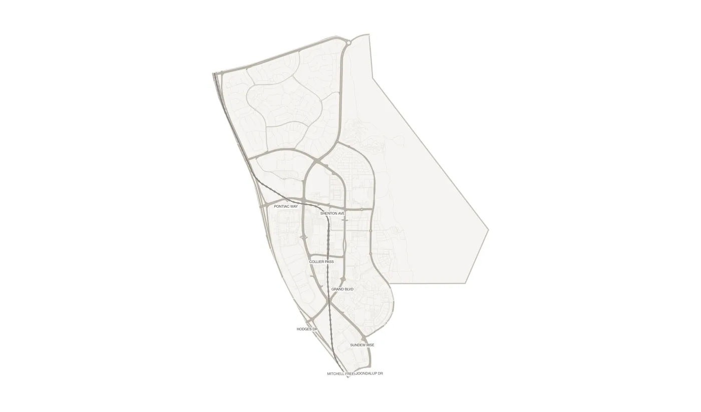 Joondalup urban fabric map