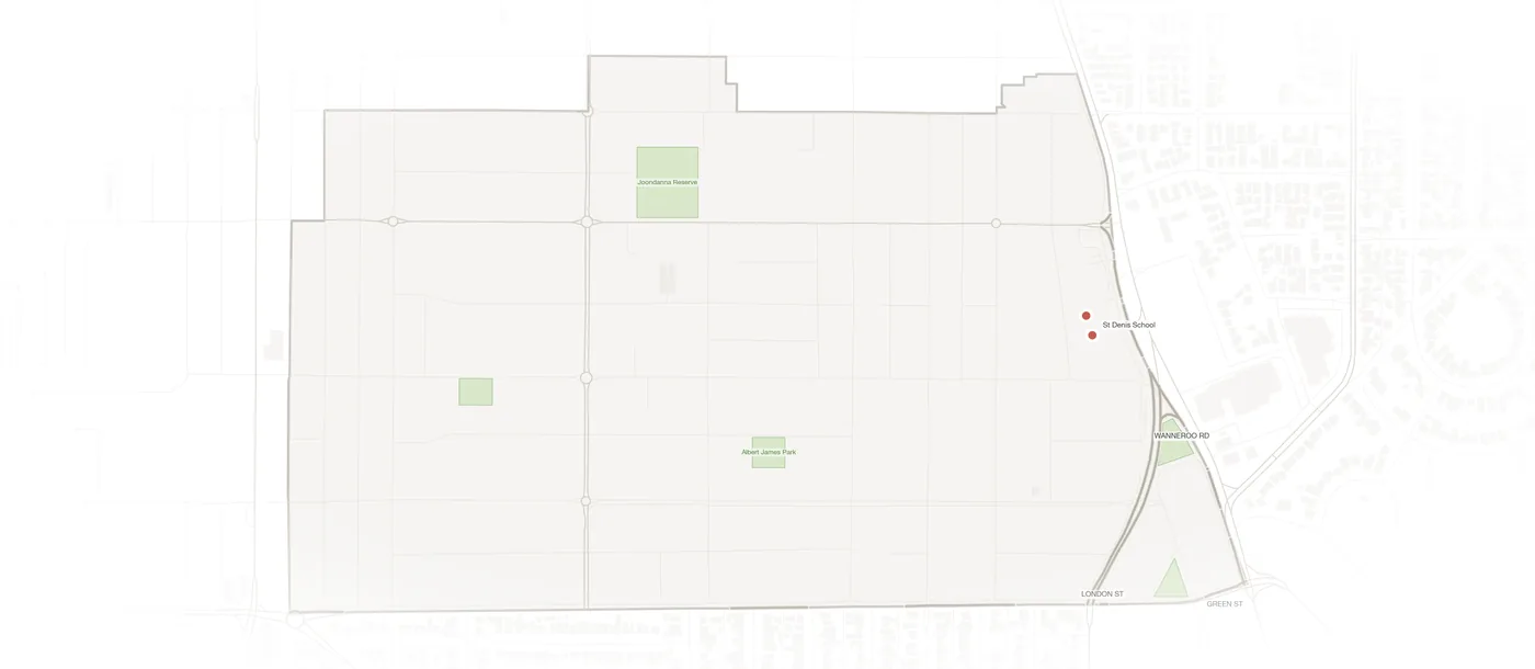 Joondanna urban fabric map