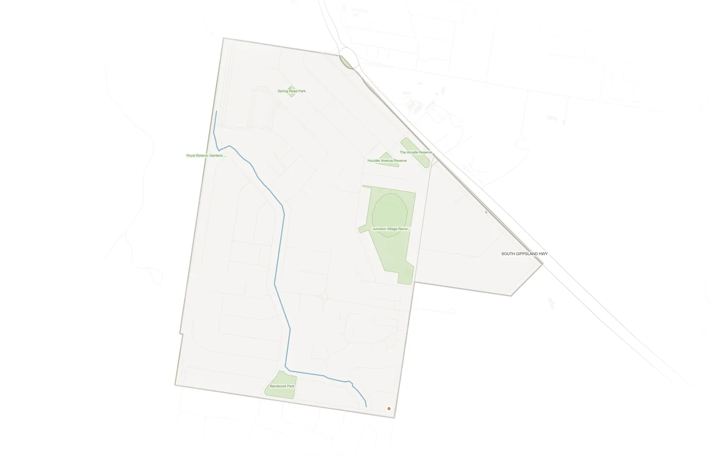 Junction Village urban fabric map