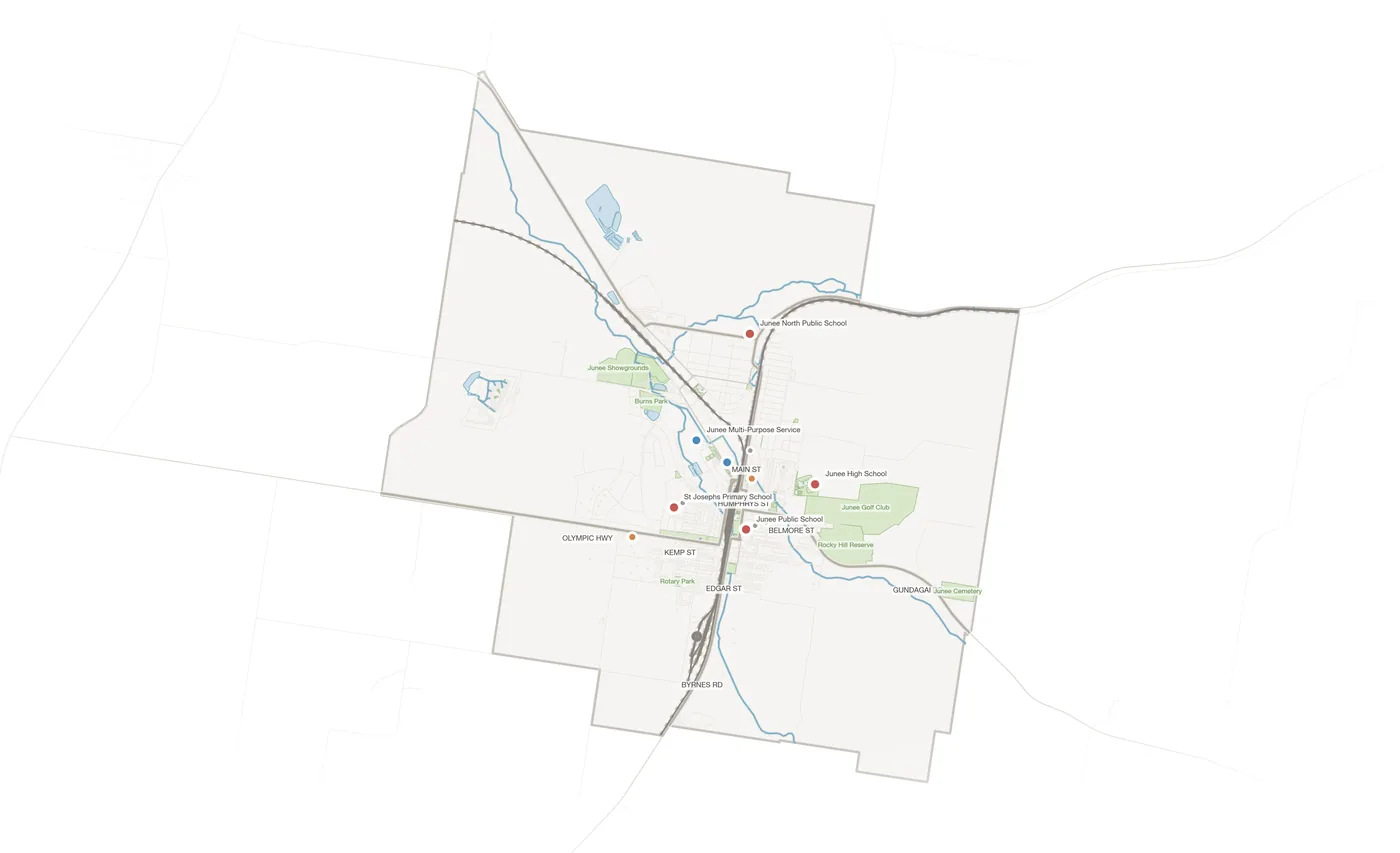 Junee urban fabric map
