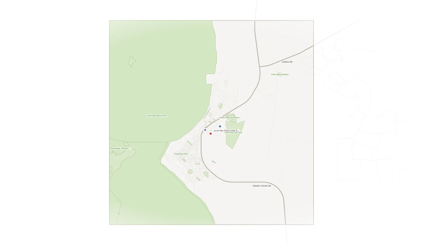 Jurien Bay urban fabric map