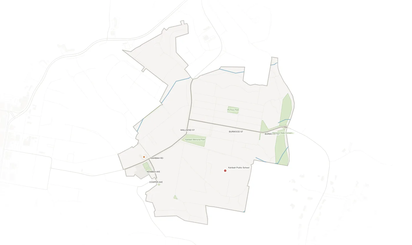 Kahibah urban fabric map