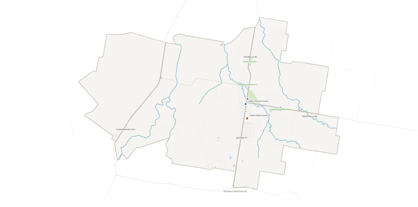 Kalbar urban fabric map