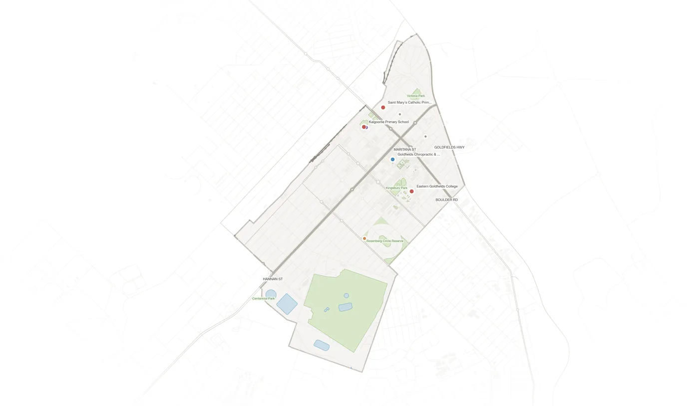 Kalgoorlie urban fabric map