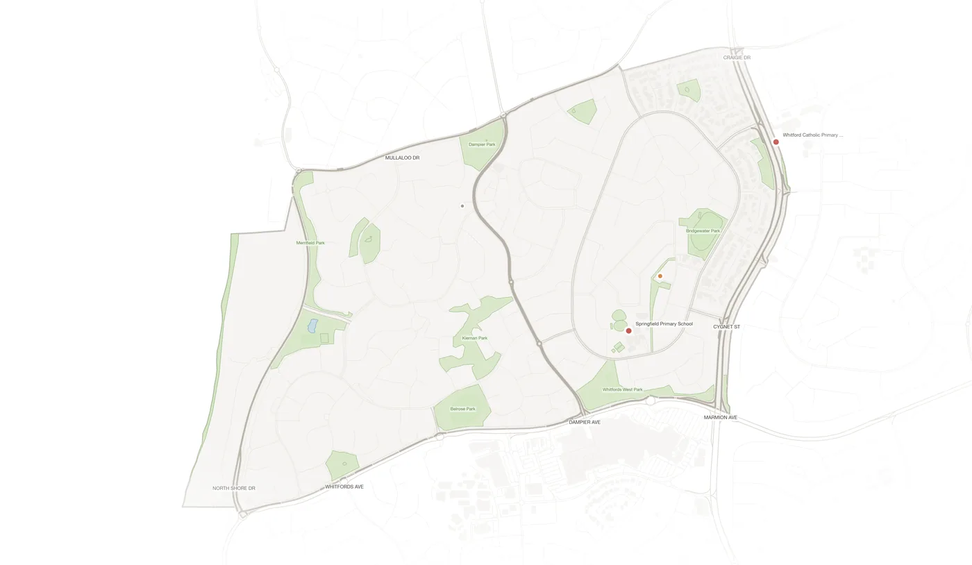 Kallaroo urban fabric map