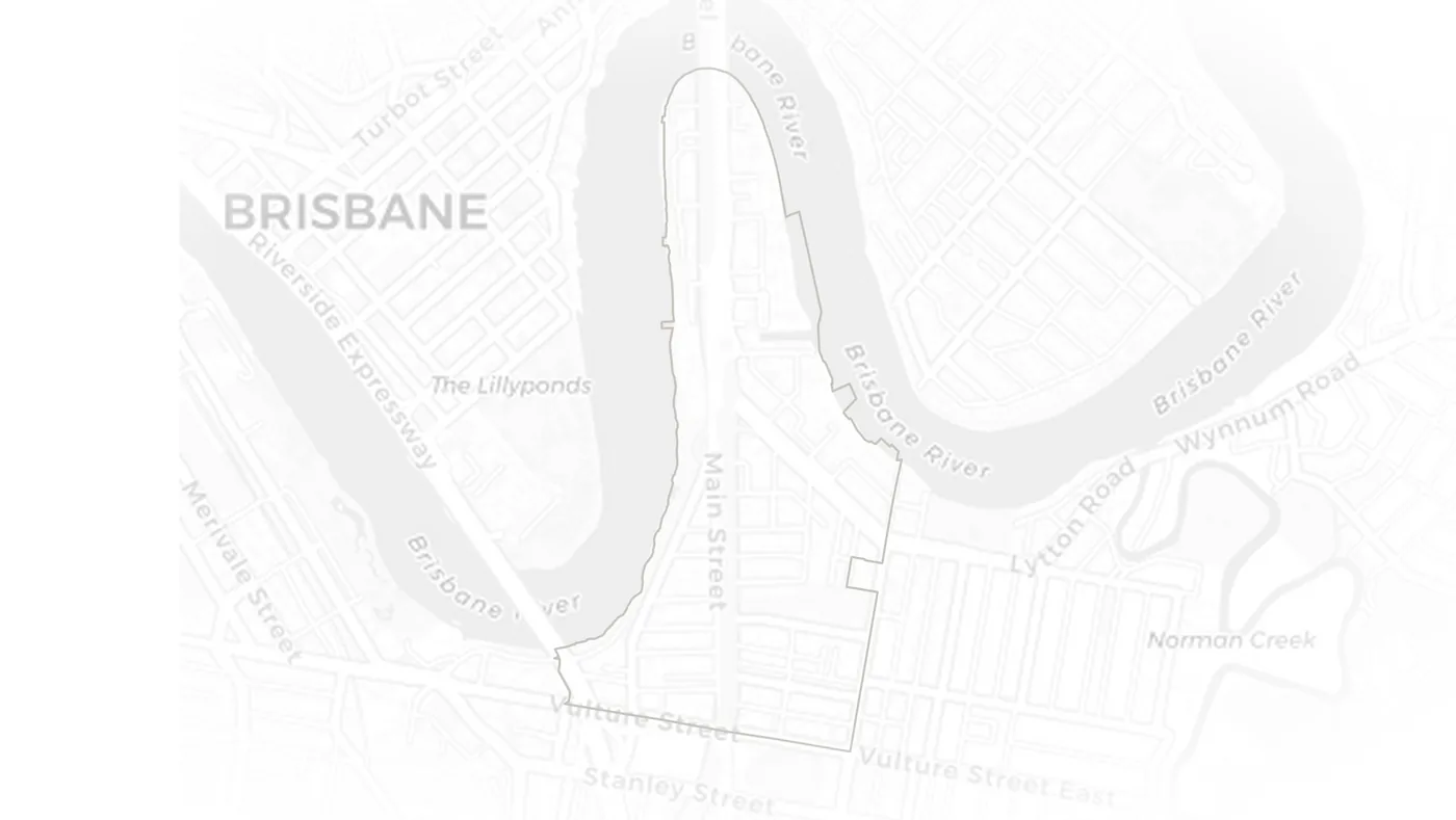 Kangaroo Point urban fabric map