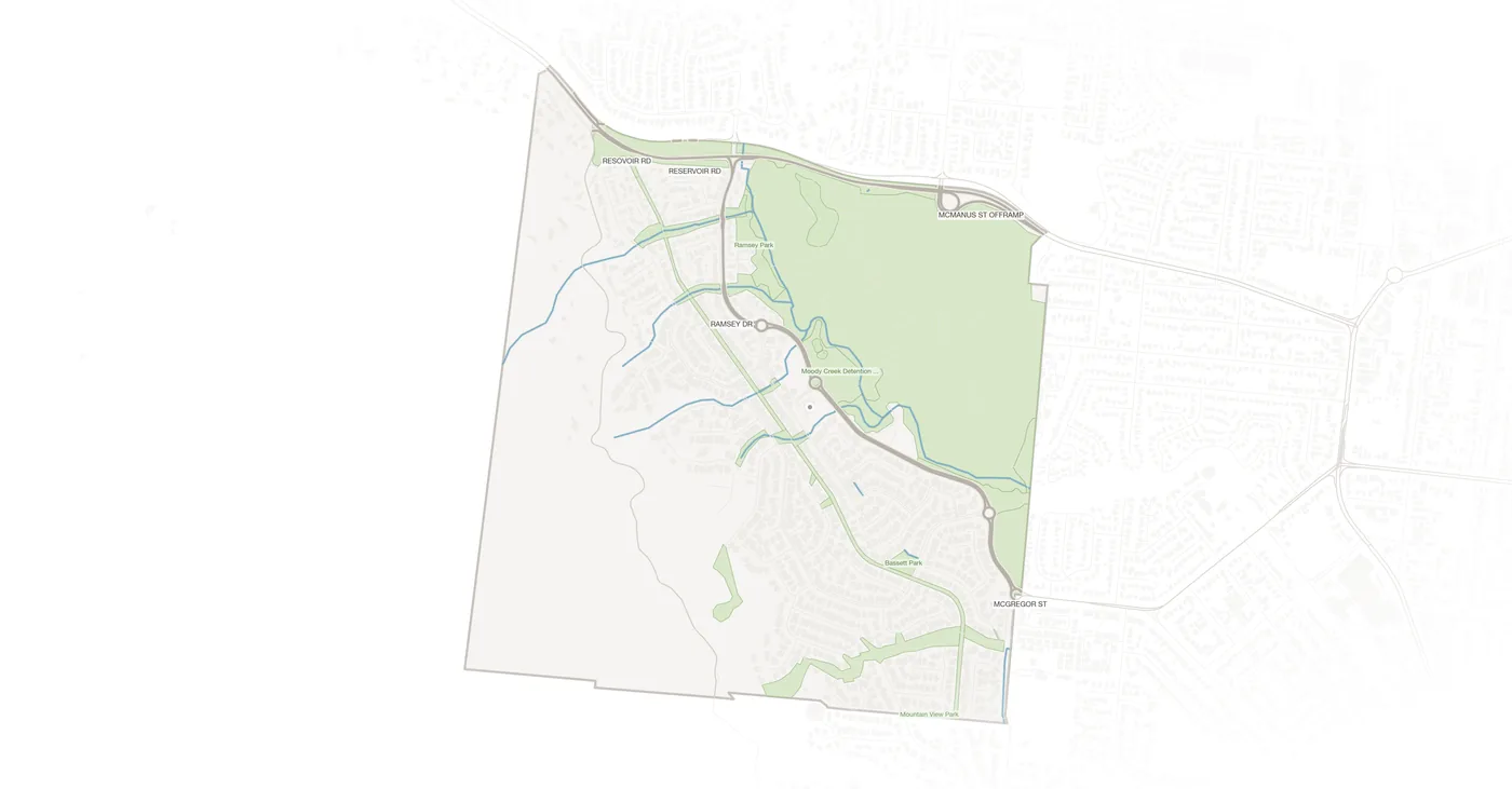 Kanimbla urban fabric map