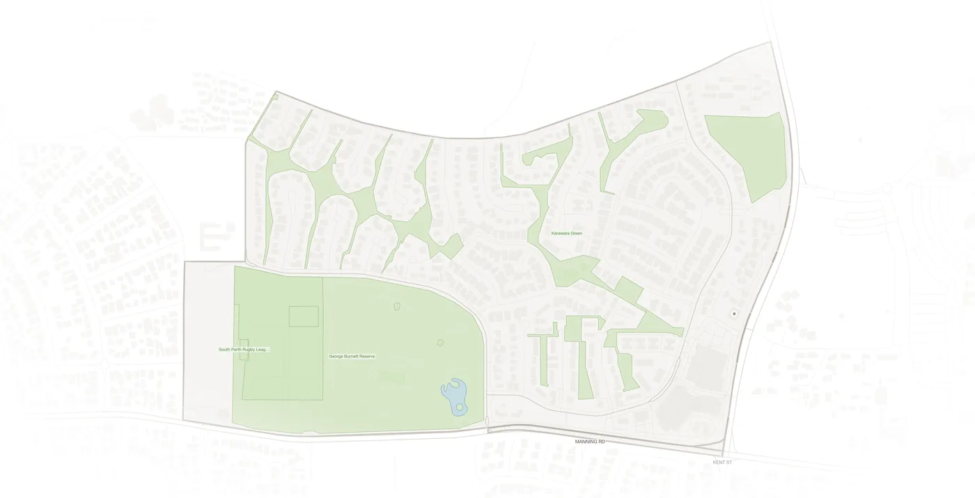 Karawara urban fabric map