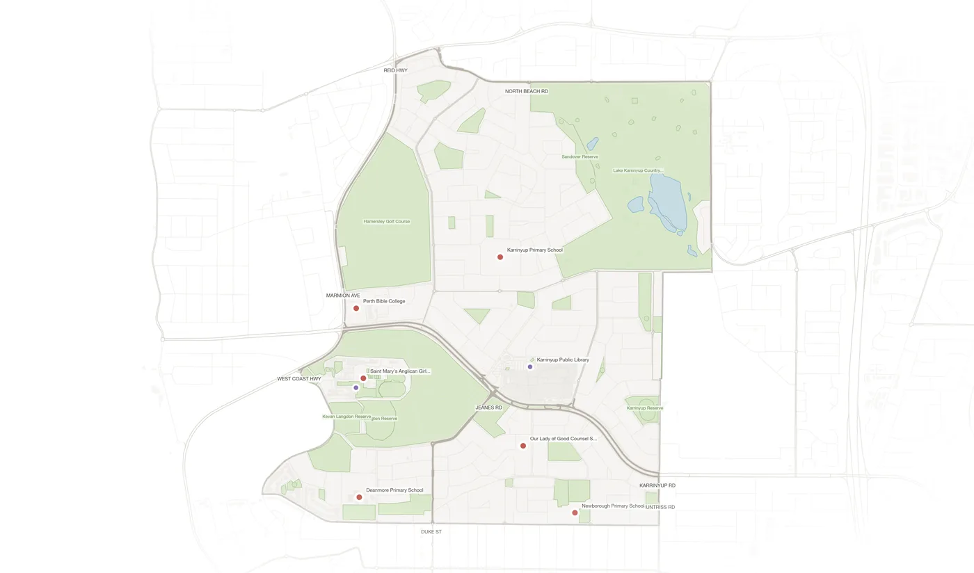 Karrinyup urban fabric map