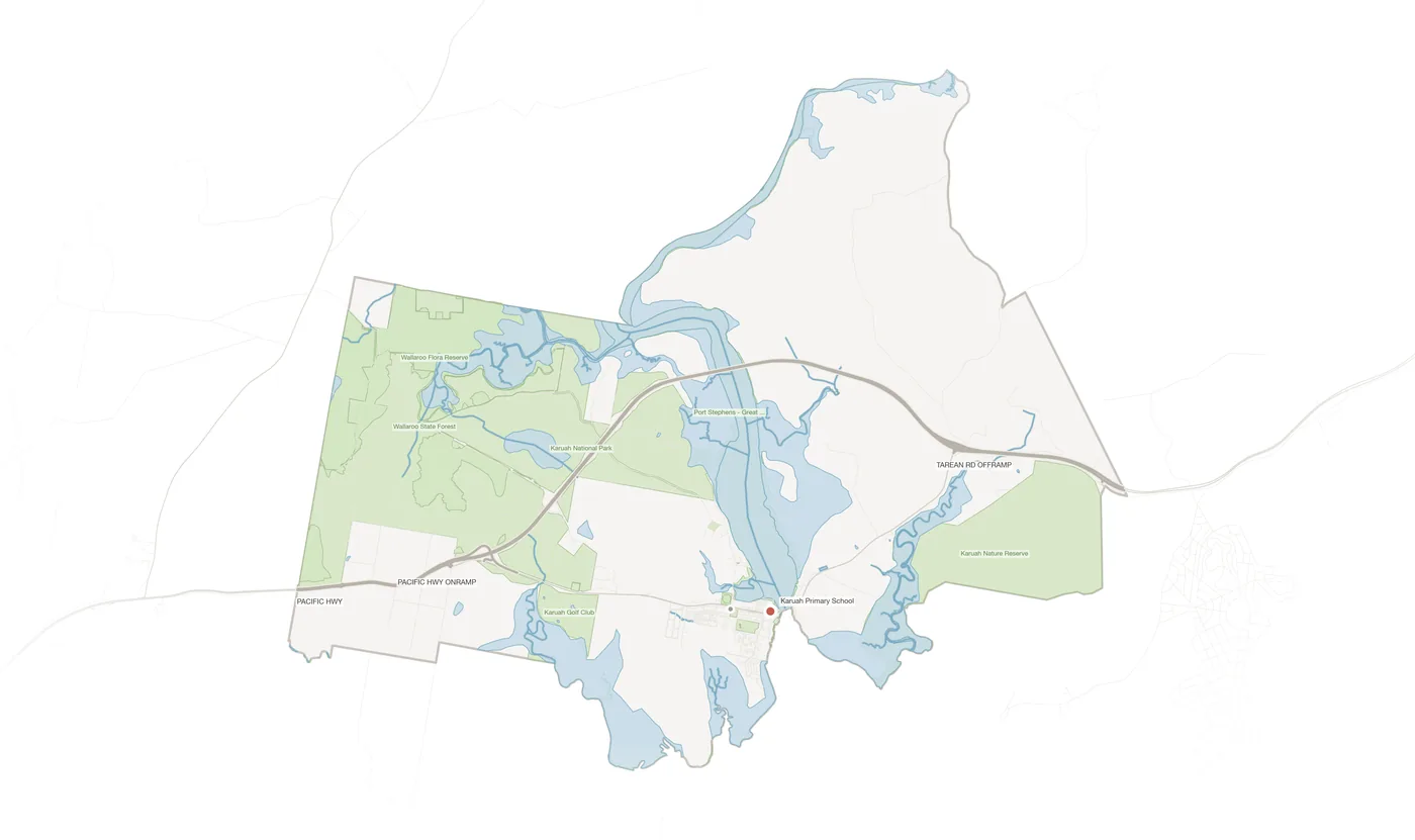 Karuah urban fabric map