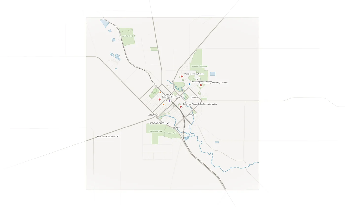 Katanning urban fabric map