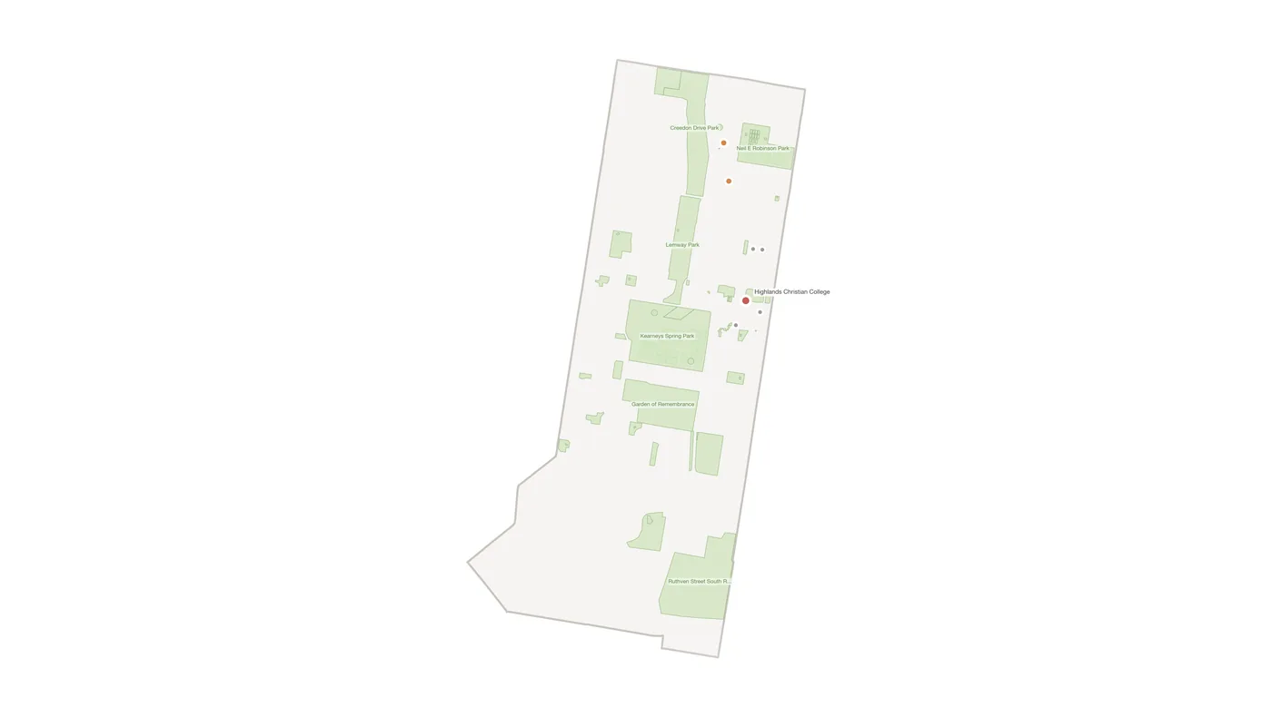 Kearneys Spring urban fabric map