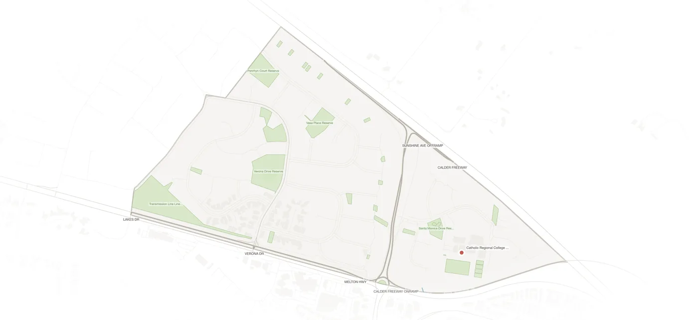 Keilor Lodge urban fabric map