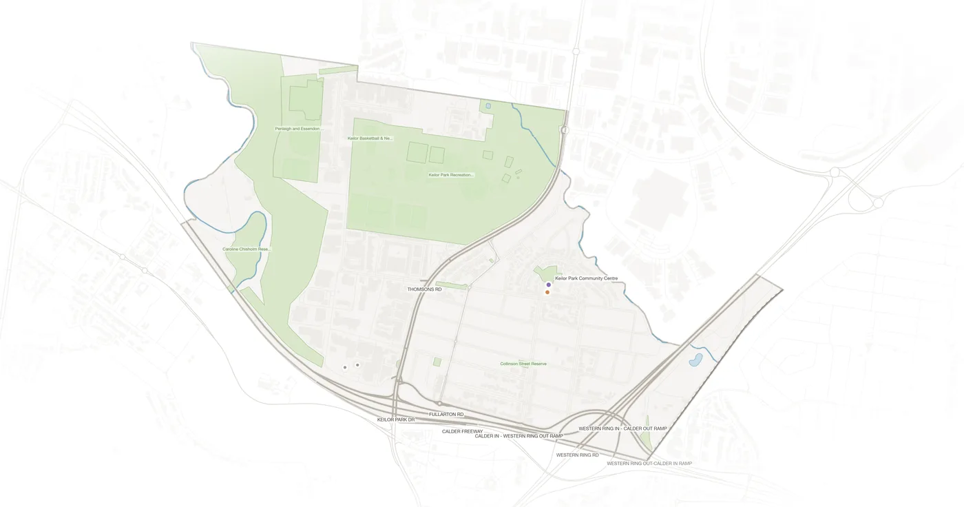 Keilor Park urban fabric map