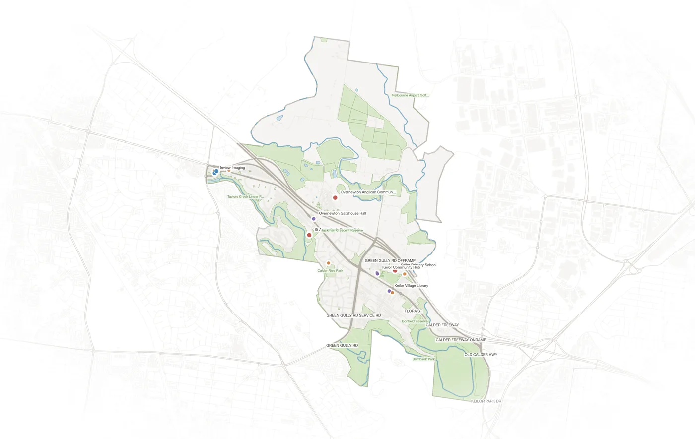 Keilor urban fabric map