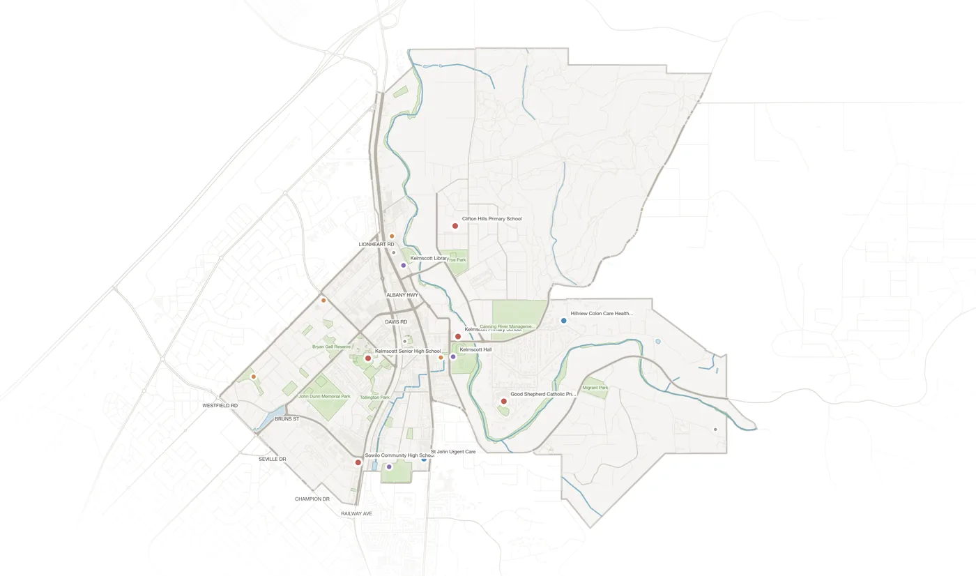 Kelmscott urban fabric map