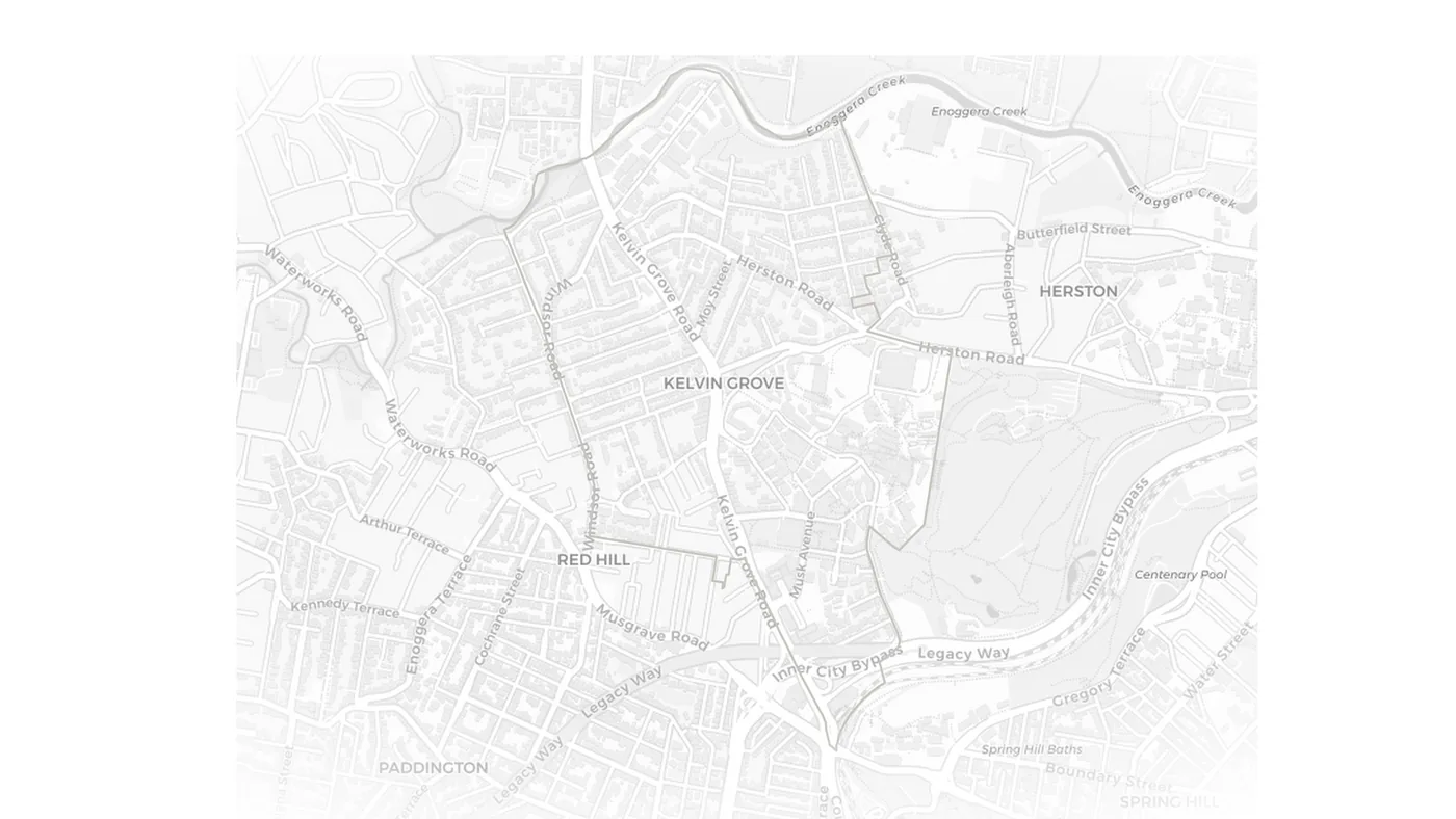 Kelvin Grove urban fabric map