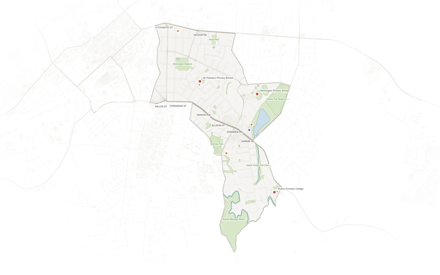 Kennington urban fabric map