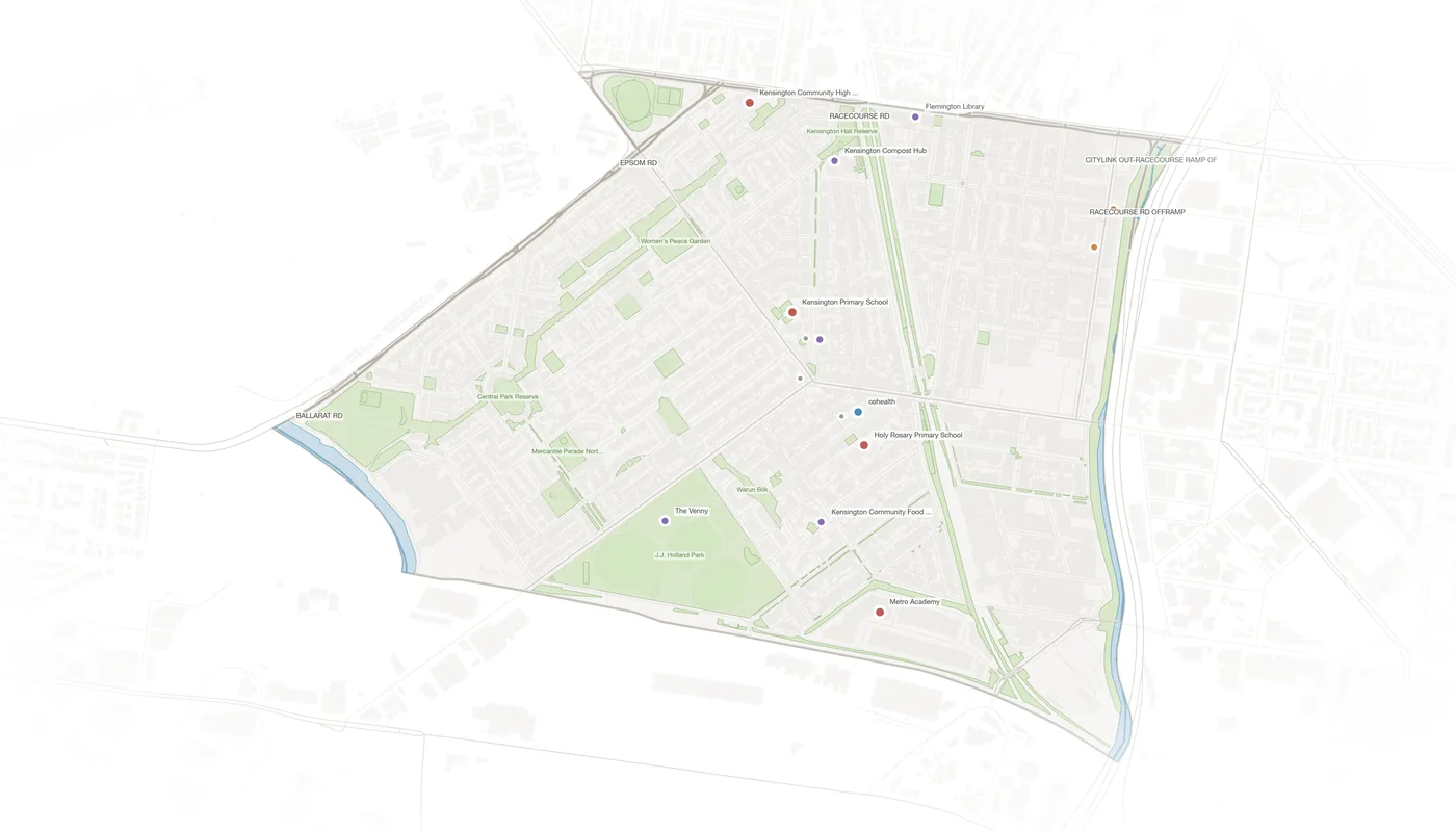 Kensington urban fabric map