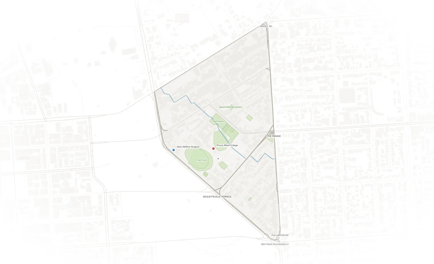 Kent Town urban fabric map