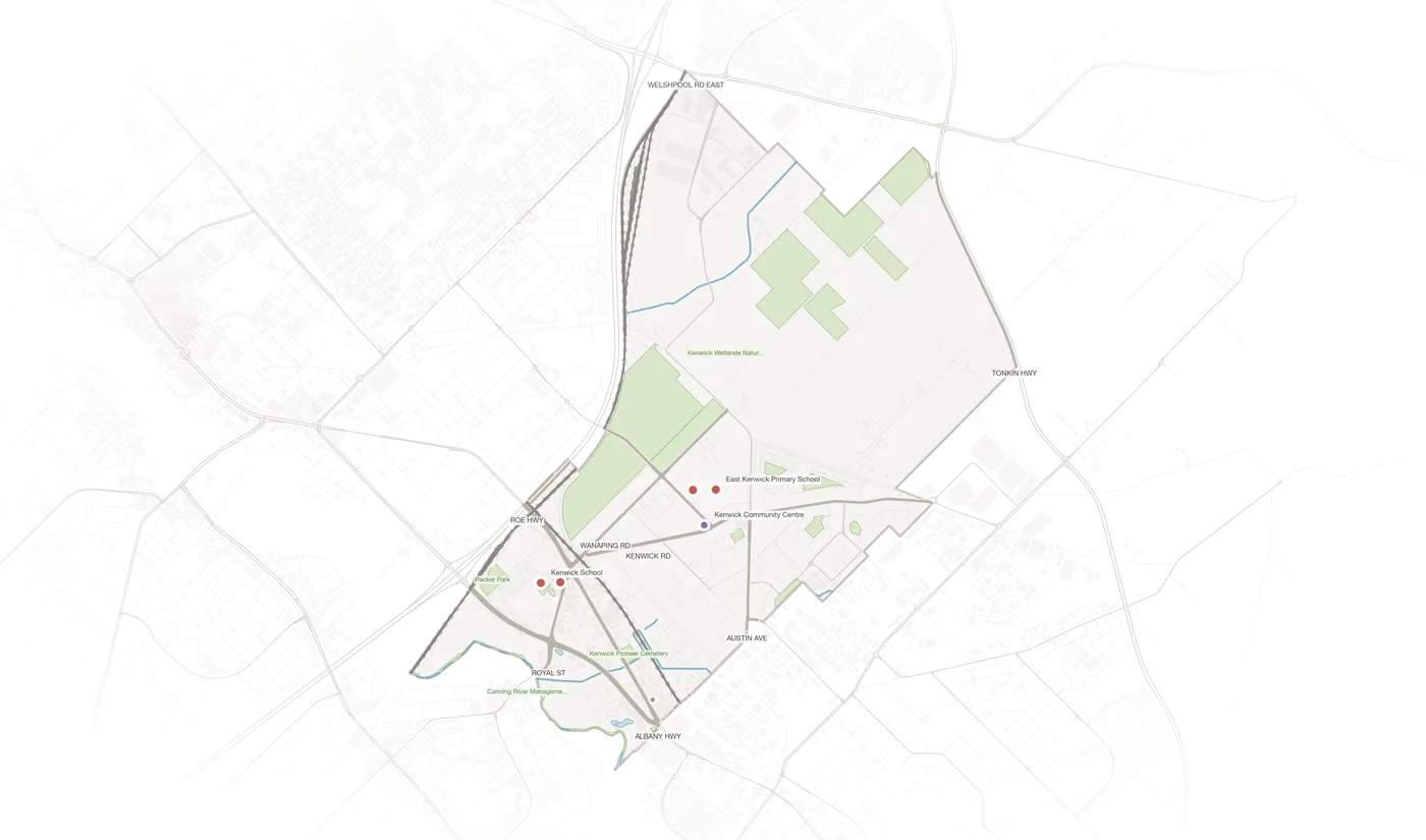 Kenwick urban fabric map