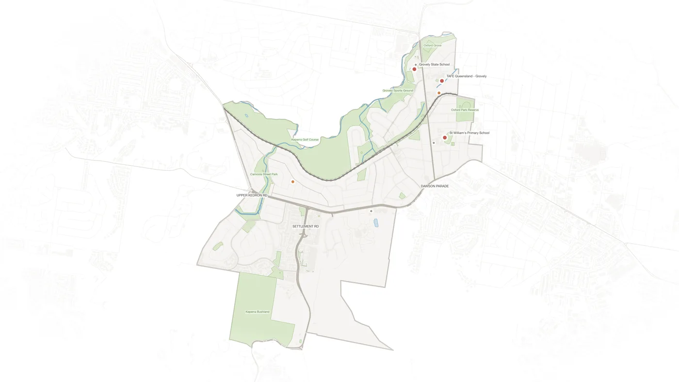 Keperra urban fabric map