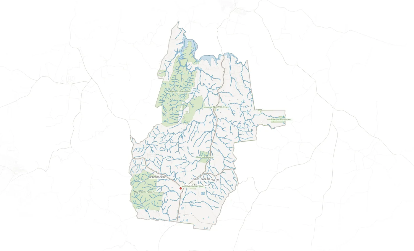 Kersbrook urban fabric map